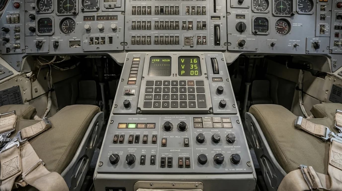 1966 North American Aviation Apollo Command/Service Module - DSKY Computer - Crewed Spacecraft vehicle