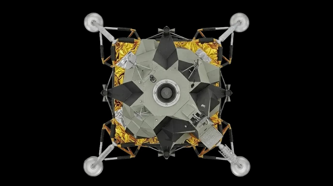 1968 Grumman Apollo Lunar Module - Top View - Crewed Spacecraft vehicle