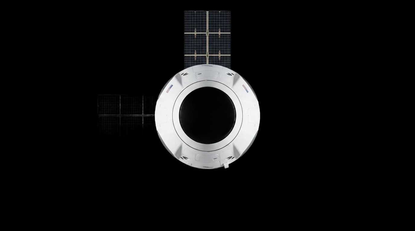 2020 SpaceX Crew Dragon - Top View - Crewed Spacecraft vehicle