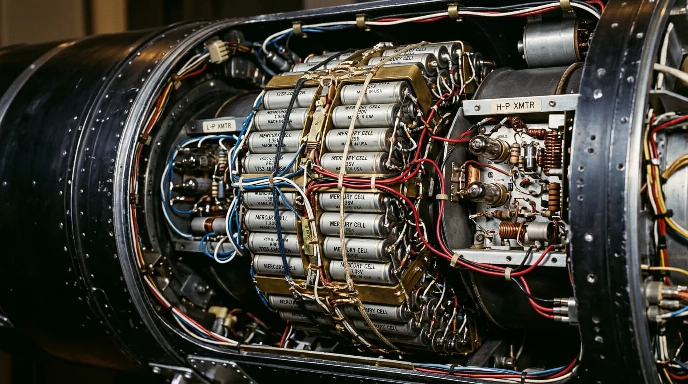 NASA/JPL Explorer 1 1958 - Batteries view