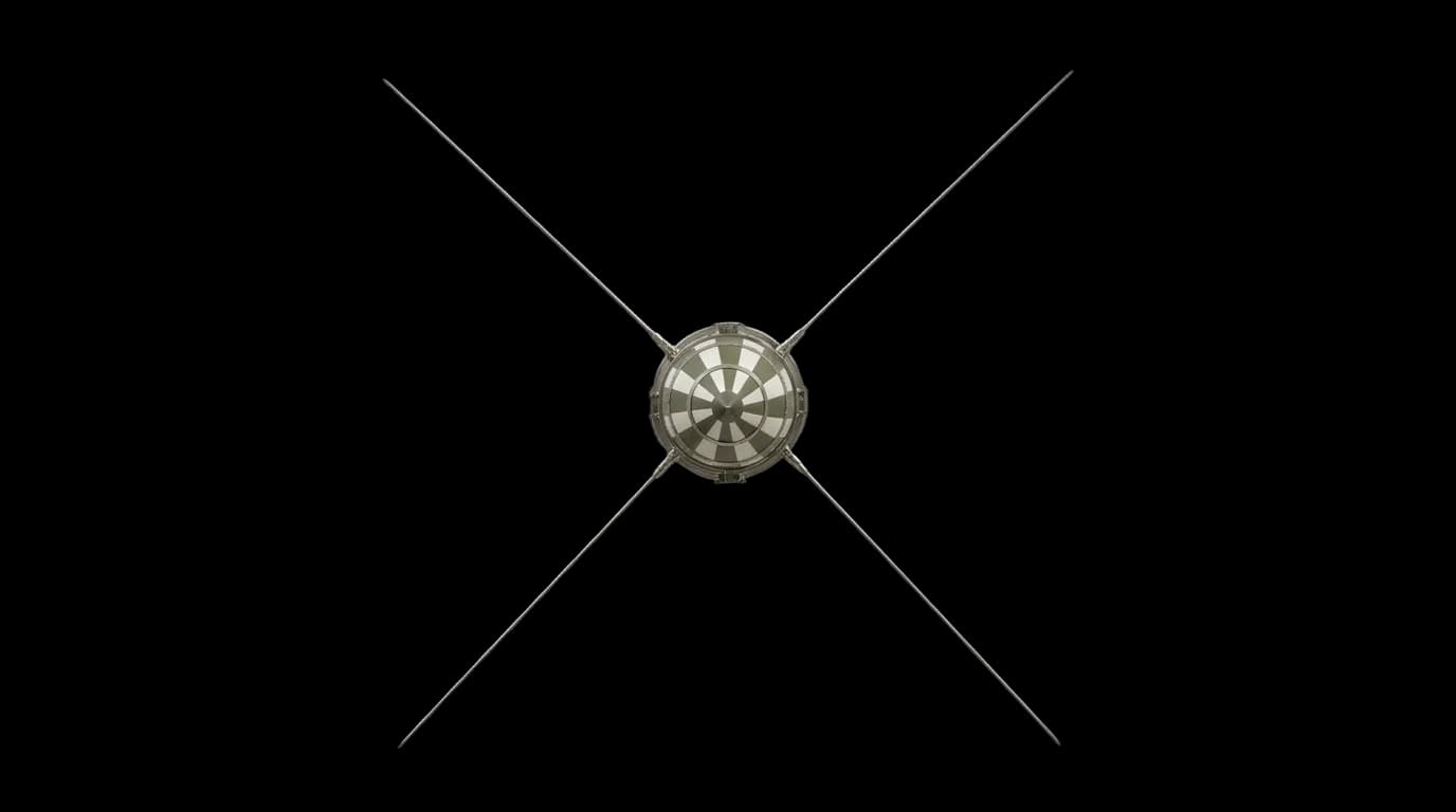 1958 NASA/JPL Explorer 1 - Top View - Satellite vehicle