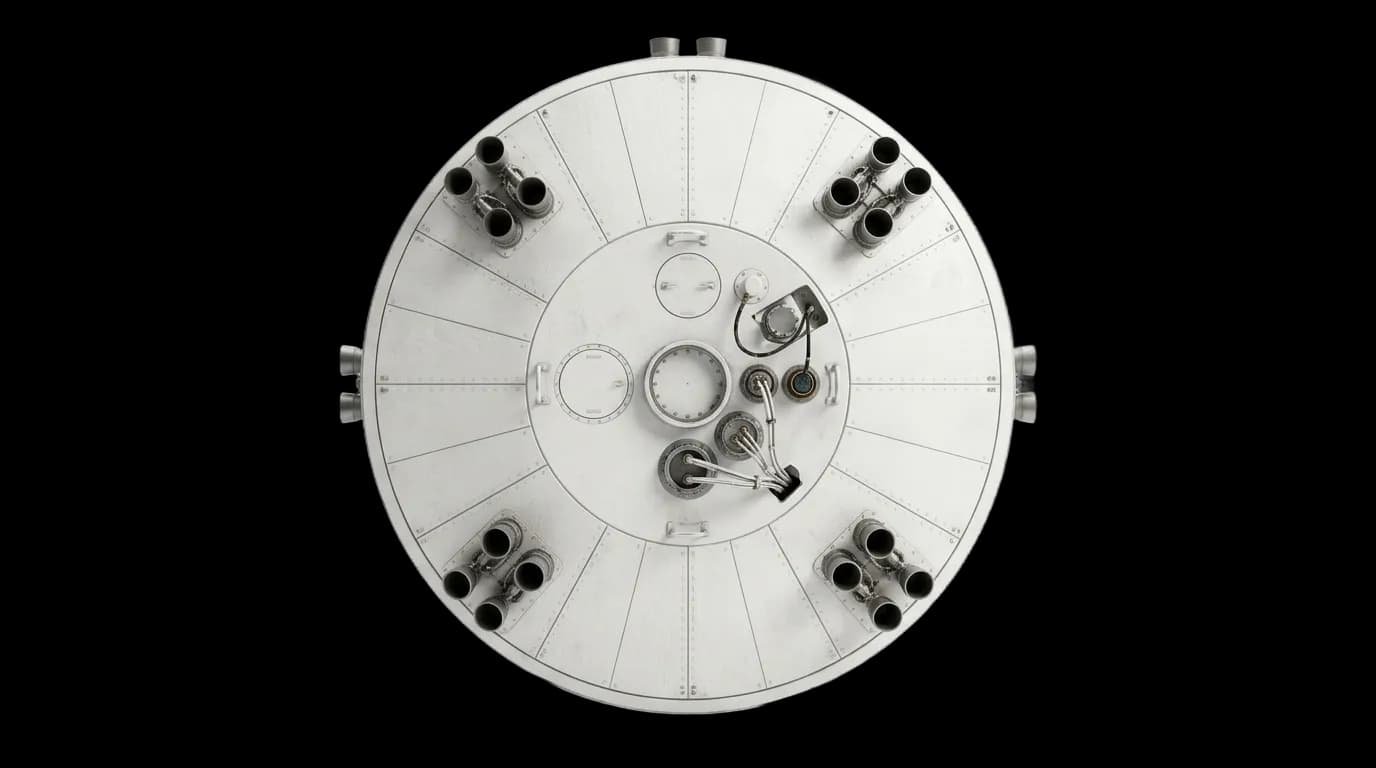 1965 McDonnell Gemini Capsule - Bottom View - Crewed Spacecraft vehicle