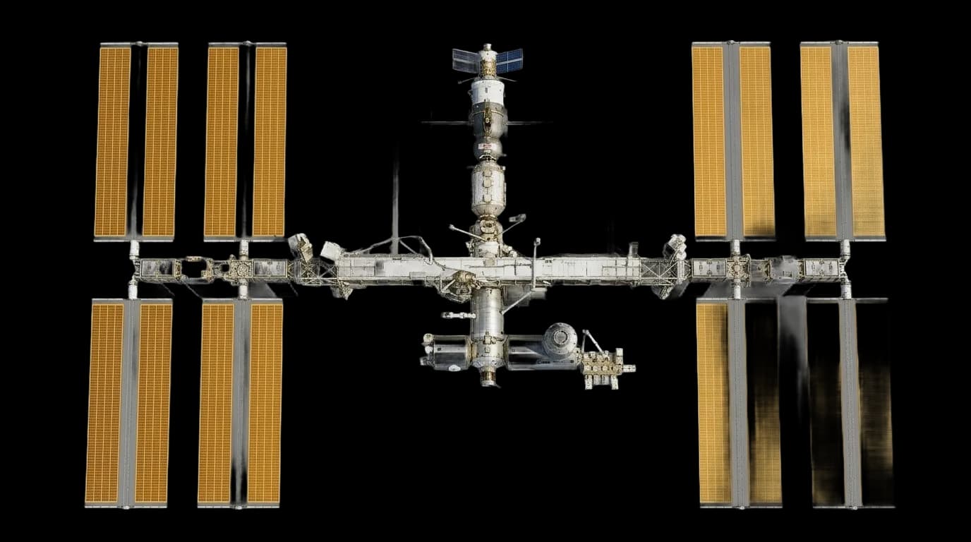 1998 NASA International Space Station - Top View - Space Station vehicle