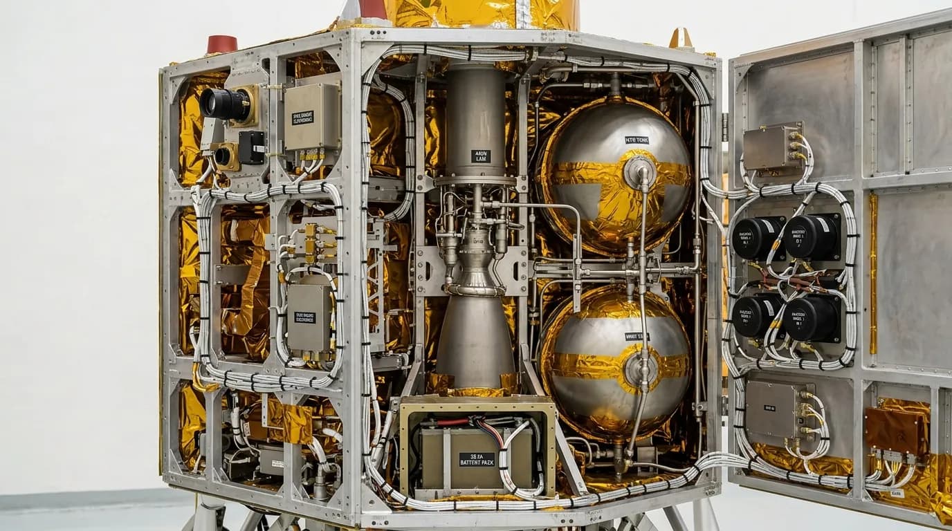 ISRO Mangalyaan (Mars Orbiter Mission) 2013 - Spacecraft Bus view