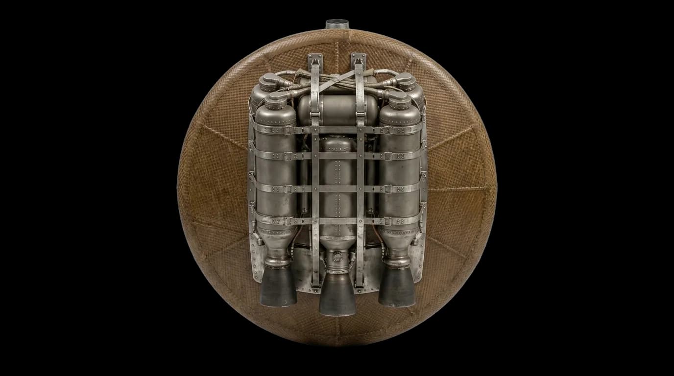 1961 McDonnell Mercury Capsule - Bottom View - Crewed Spacecraft vehicle