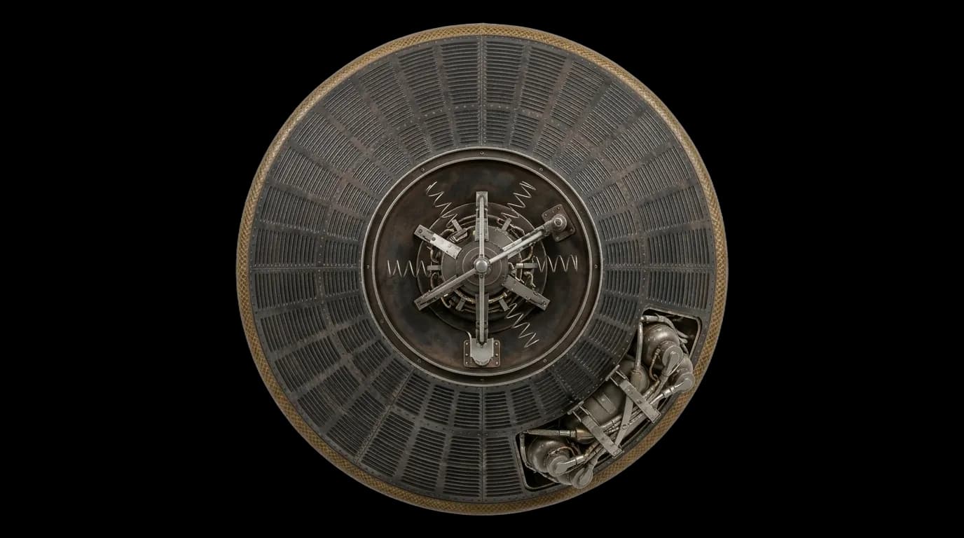 1961 McDonnell Mercury Capsule - Top View - Crewed Spacecraft vehicle
