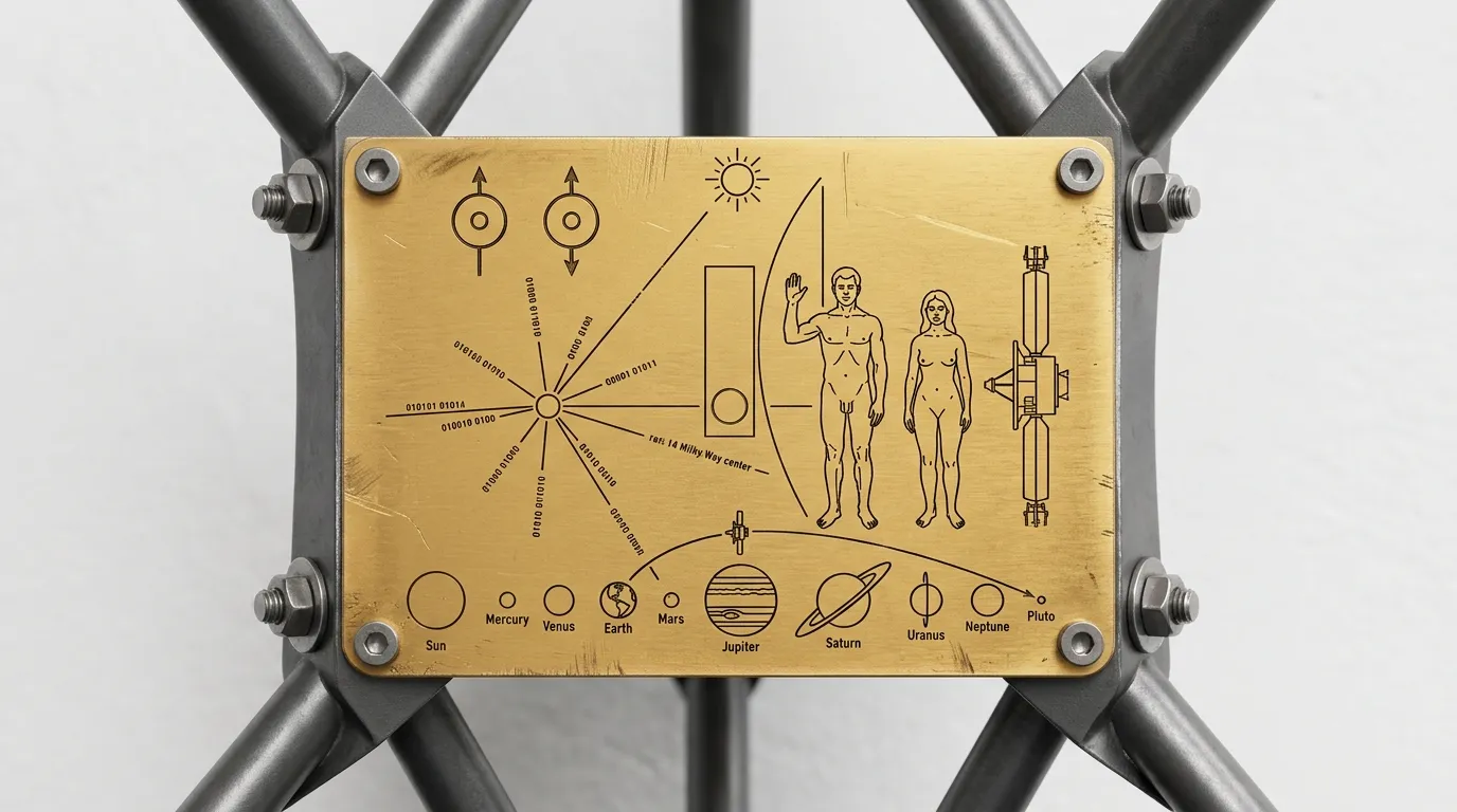 1972 NASA/JPL Pioneer 10 - Plaque - Interplanetary Probe vehicle