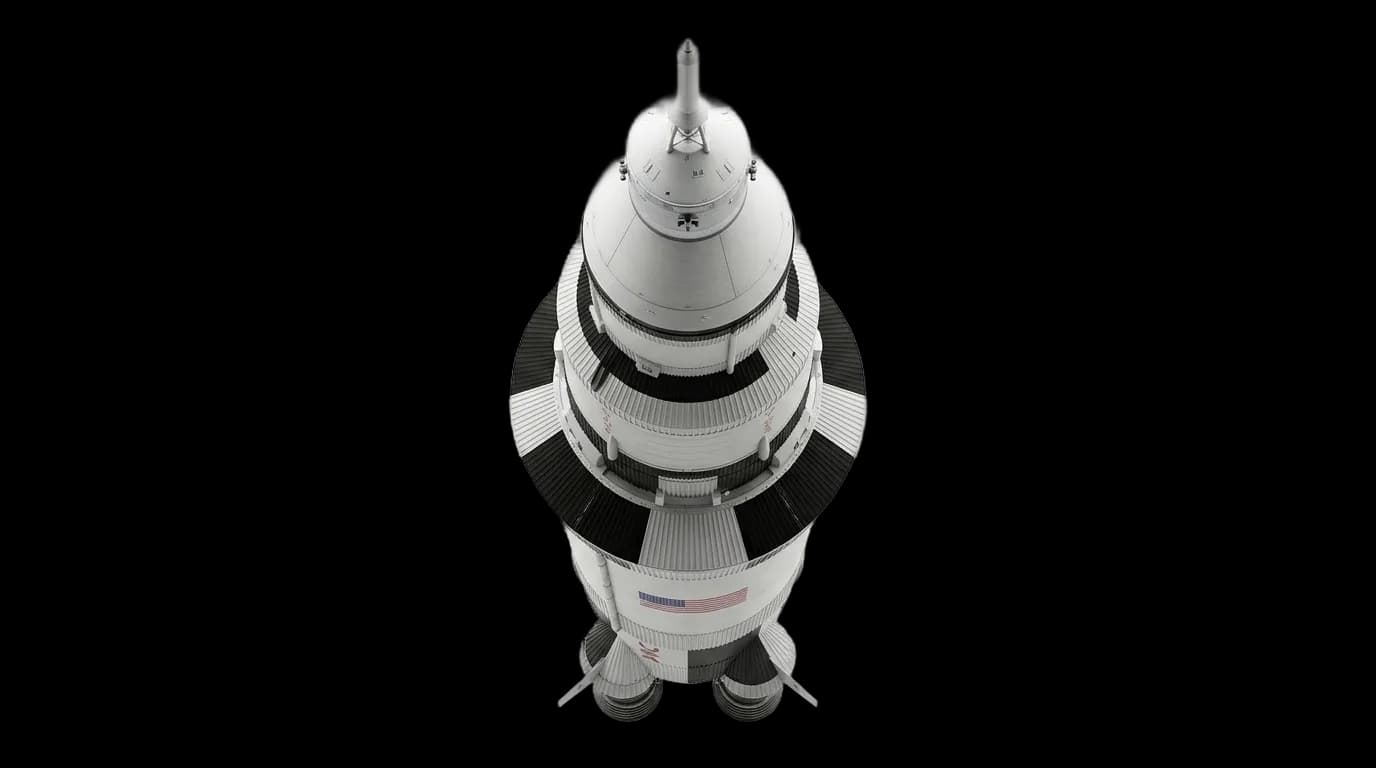 1967 NASA Saturn V - Top View - Launch Vehicle vehicle
