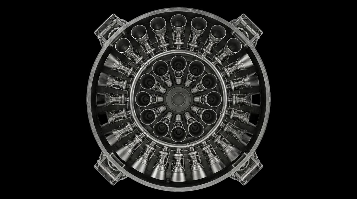 2023 SpaceX Starship / Super Heavy - Bottom View - Launch Vehicle vehicle