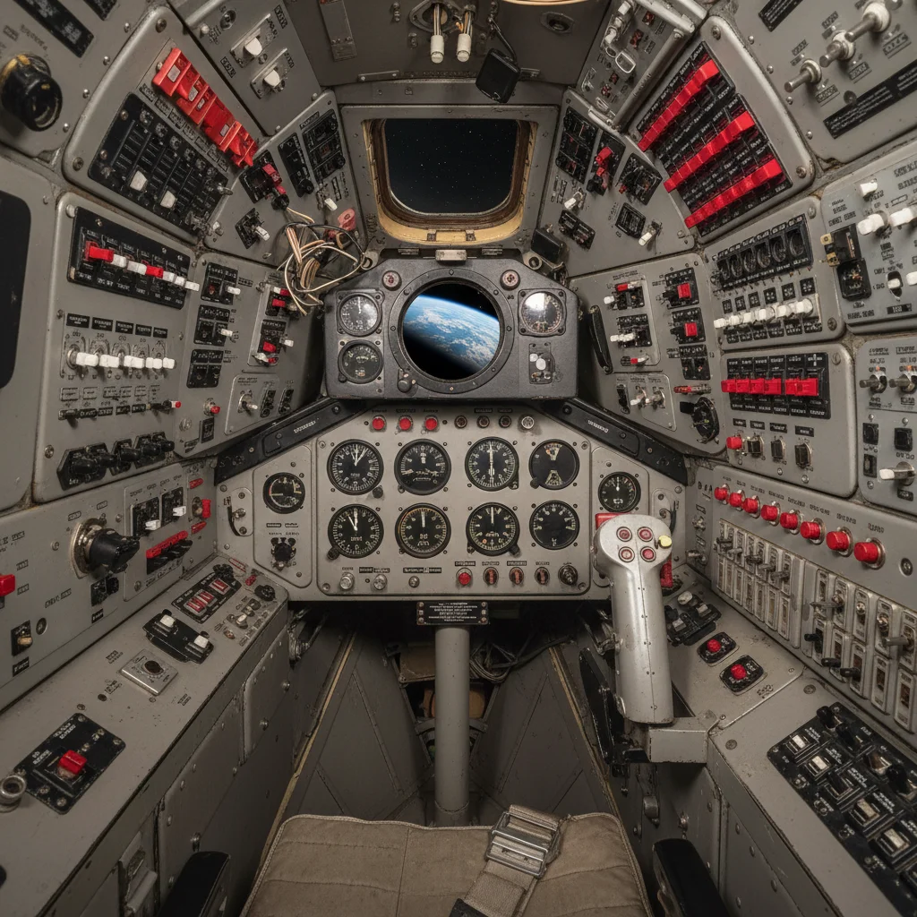 1961 McDonnell Mercury Capsule - Cockpit - Crewed Spacecraft vehicle